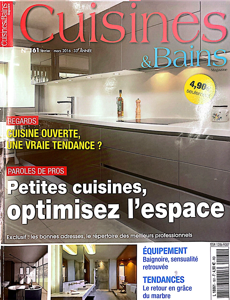 Les cuisines sur mesure Caulaincourt Cuisines dans le magazine Cuisines et bain
