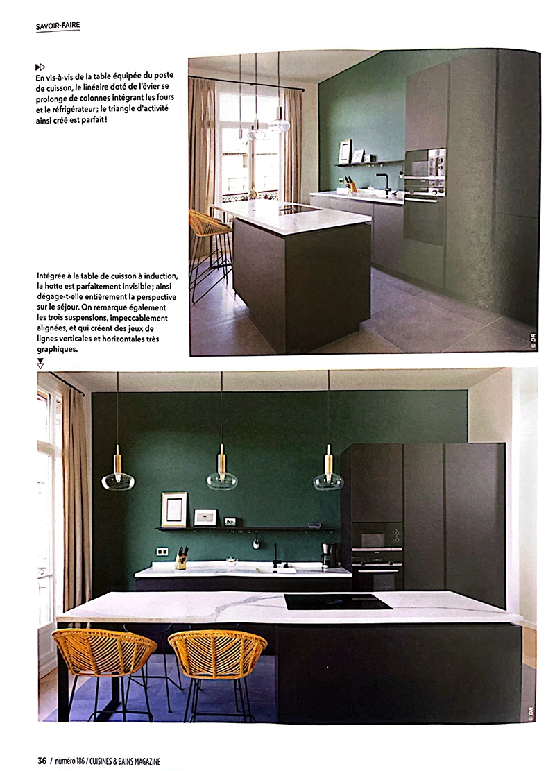 Les cuisines sur mesure Caulaincourt Cuisines dans le magazine Cuisines et bain