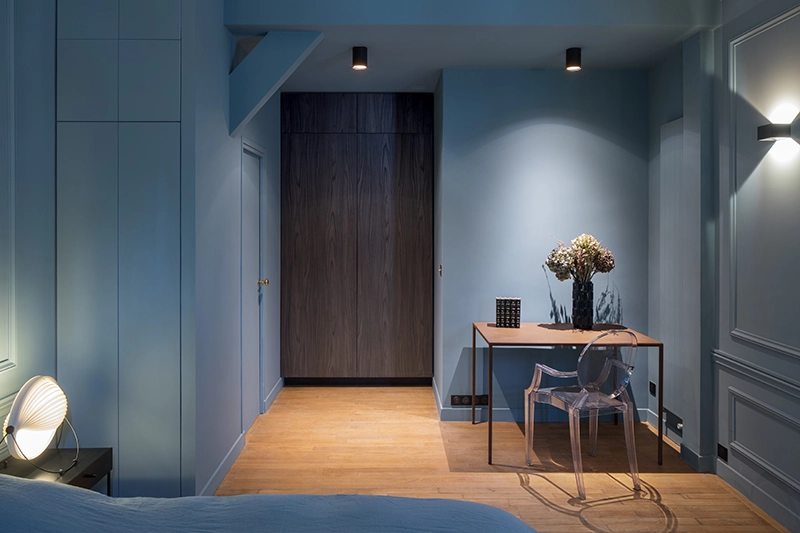 Création une cuisine sur mesure dans un petit studio à paris par Caulaincourt Cuisines